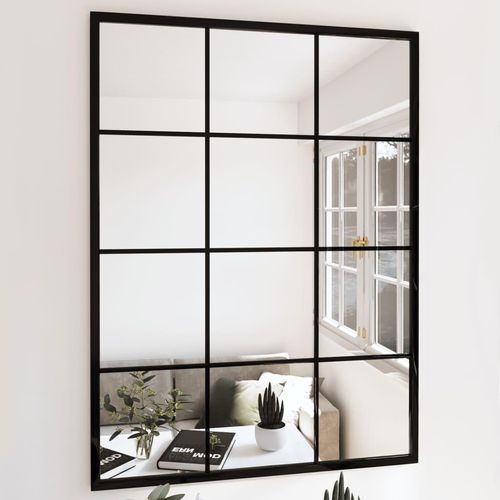 Wandspiegel Schwarz Metall | Größe: 80 x 60 cm (2 pcs)