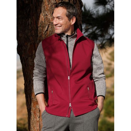 Softshelljacke CATAMARAN, Herren, Gr. 60, rot (dunkelrot), 94% Polyester, 6% Elasthan, unifarben, Jacken