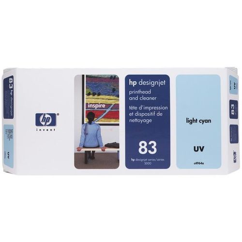 HP 83 - C4964A - Printkop + Reiniger / Licht Cyaan