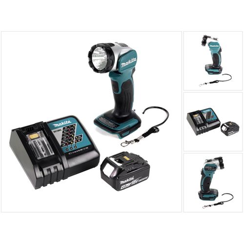 Makita DML 802 RM1 Akku Lampe 18 V Li-Ion für 14,4 und 18 V Akku + 1 x 4,0 Ah Akku + Ladegerät