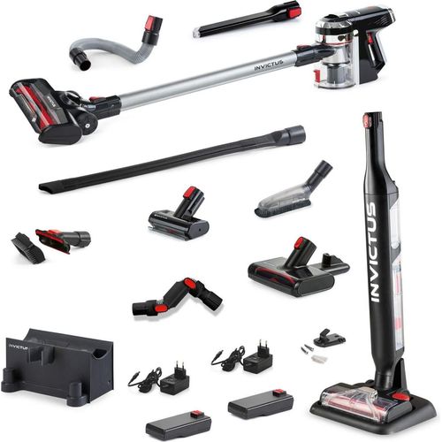 Genius Invictus X9 Set 29tlg Akku Staubsauger Handstaubsauger Nasssauger mit LED beutellos kabellos für Allergiker Tierhaare; A81721