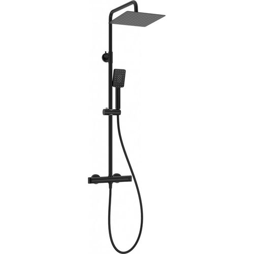 Duschsystem, mit Duscharmatur, thermostatisch Nero