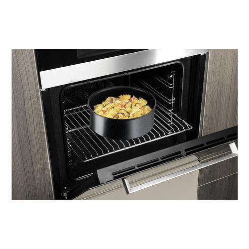 Tefal Ingenio L39996 Black Stone 4-teiliges Kasserollen-Set L39996, Kochset, Schwarz, Aluminium, Mineral, Schwarz, Thermo-Punkt