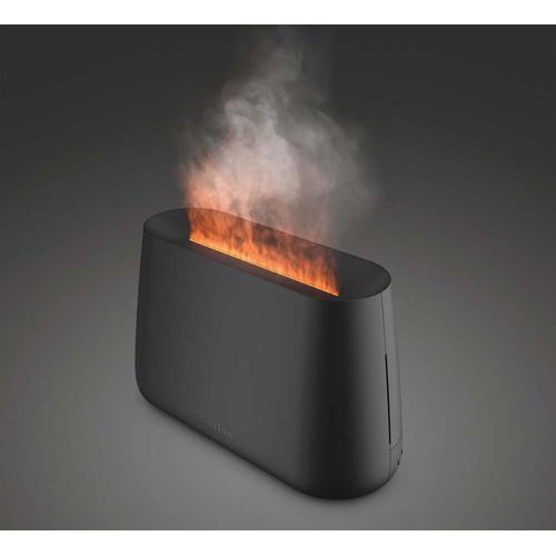 Stadler Form Ben Luftbefeuchter, Aromadiffusor, mit Kamineffekt, für 25 m² – Schwarz