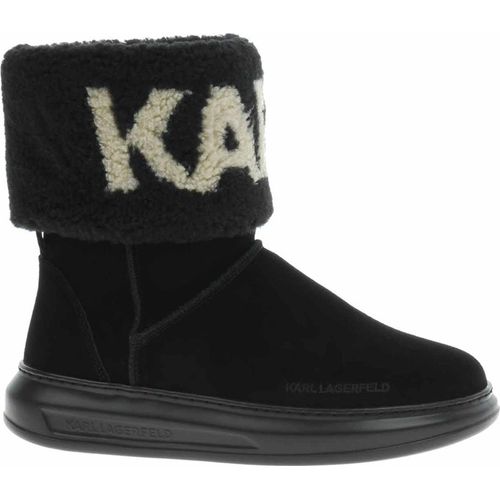 Karl Lagerfeld Kapri Kosi Frauen Leder KARL Logo Druck Stiefelette Schwarz Wildleder – undefined / Schwarzes Wildleder