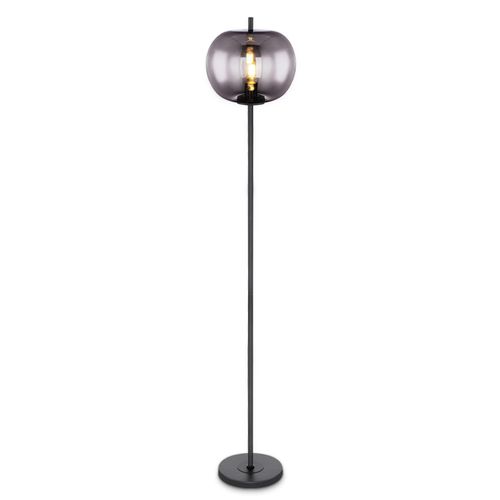 Stehlampe Wohnzimmer Schwarz Rauchglas Stehleuchte Schlafzimmer Standleuchte