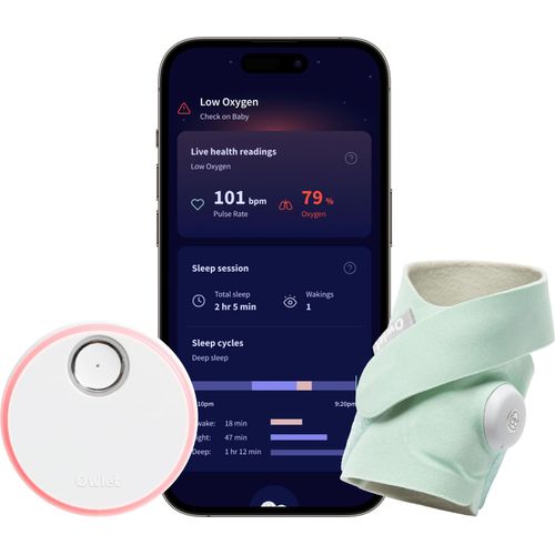 Owlet Dream Sock: Medizinisch es Pulsoximeter für Babys mint