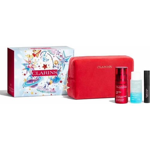 Clarins Total-Eye Cream 15Ml + Make-Up-Entferner-Lotion 30Ml + Miniature 4D Eye Mascara 1Un.