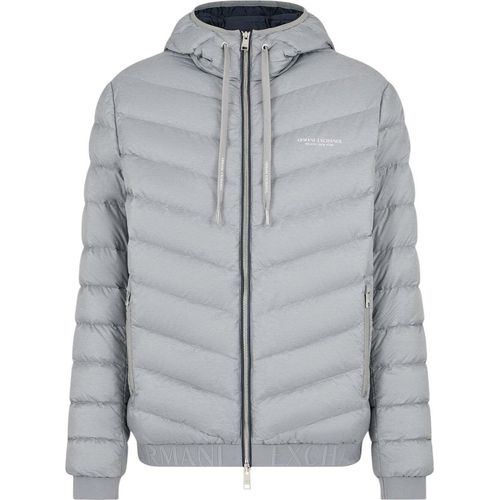 Armani Exchange Graue Full Reißverschlussjacke – Xxl