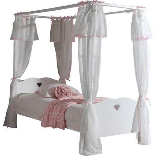 Himmelbett Kamila 212x98x198 Kinderbett MDF Weiß