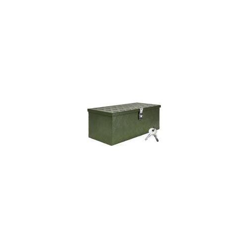 Deichselbox Grün Werkzeugkasten Truckbox Alu Box Anhänger Kiste mit Deckel Abschließbar Alubox Transportbox Werkzeugbox Aluminium Aufbewahrungsbox D050 trucky