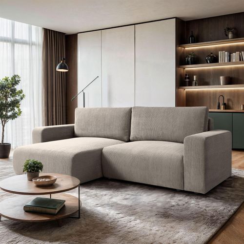 Polster-Ecksofa OPERA mit Schlaffunktion und Bettkasten, Poso 02