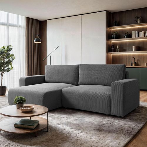 Polster-Ecksofa OPERA mit Schlaffunktion und Bettkasten, Poso 60