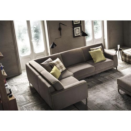 Italienische Eckcouch Sofa Couch Sofas Couchen Eck Garnitur Möbel Stoff Textil