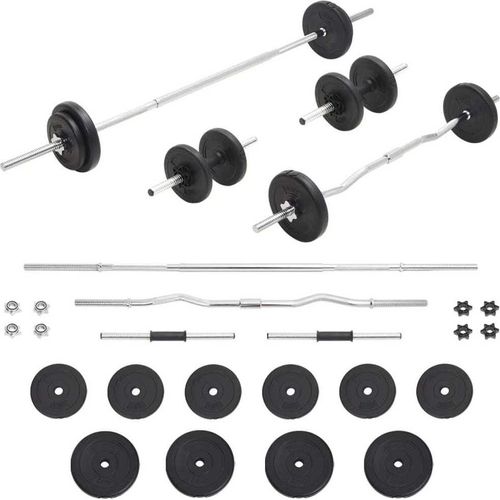 Langhantel- und Kurzhantel-Set 30 kg