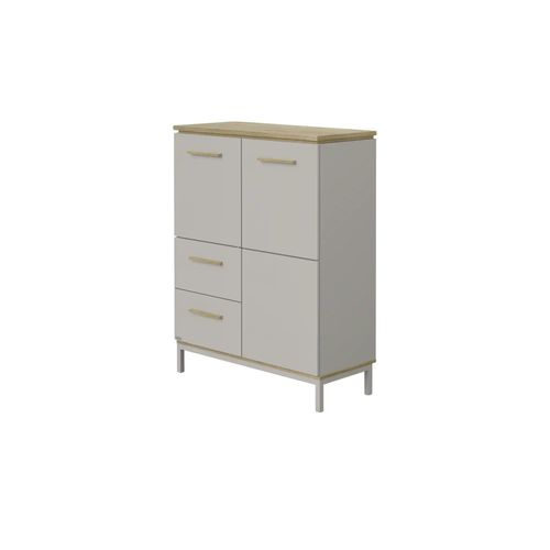 PAIDI Highboard Benne ¦ grau ¦ Maße (cm): B: 90,9 H: 117,4 T: 39.6