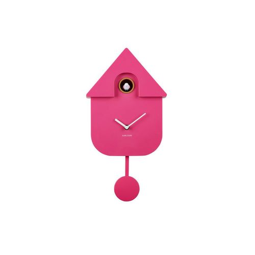 Karlsson Wanduhr Karlsson , Pink , Kunststoff , 21.5x41x8.5 cm , Dekoration, Uhren, Wanduhren