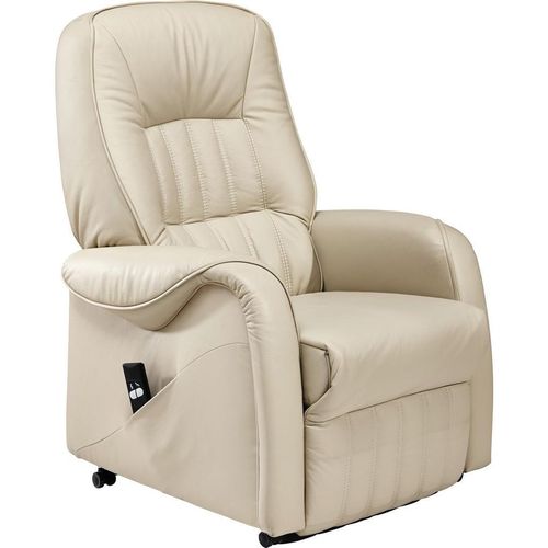 Himolla Fernsehsessel , Creme , Leder , Echtleder , Semi-Anilinleder , 78x107x93 cm , Blauer Engel, Goldenes M, Made in Germany , Lederauswahl,