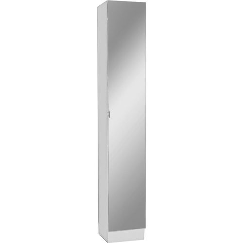 Xora Hochschrank , Weiß , Holzwerkstoff , 4 Fächer , 32.5x195.5x33 cm , Made in Germany , stehend , Badezimmer, Badezimmerschränke, Hochschränke