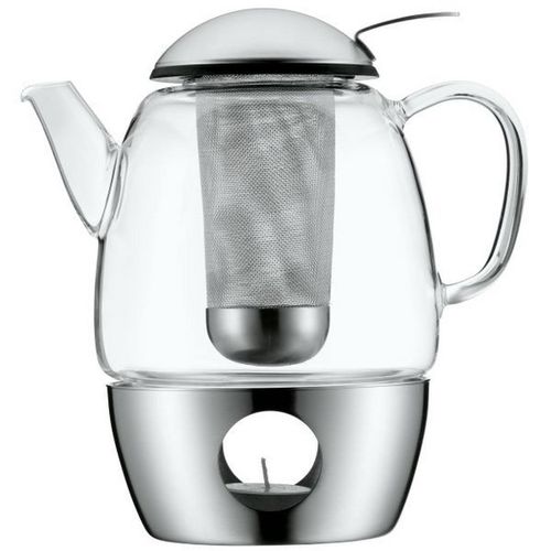 WMF Teekanne , Edelstahl , Metall, Glas , 1 L,1000 ml , Ausgießer, Siebeinsatz , Kaffee & Tee, Kannen, Teekannen