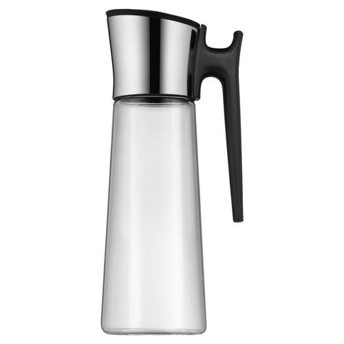 WMF Wasserkaraffe Basic , Schwarz , Metall, Kunststoff, Glas , 1,5 L , 15x31 cm , Deckel, Henkel , Kaffee & Tee, Kannen, Karaffen