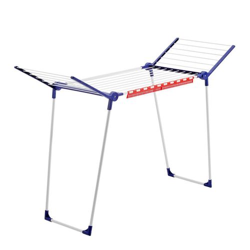 Leifheit Standtrockner Pegasus 150 Solid Slim , Blau, Weiß , Metall, Kunststoff , 55x87x157 cm , klappbar , Haushaltsreinigung, Wäschepflege,