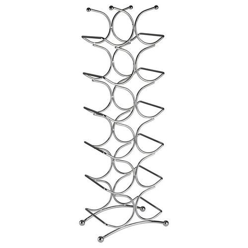 Justinus Flaschenregal , Silber , Metall , 15x69x25 cm , Wohnzimmer, Regale, Weinregale