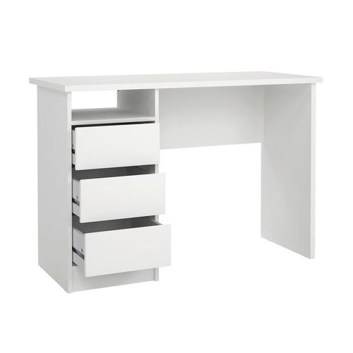 Mid.you Schreibtisch , Weiß , Holzwerkstoff , 3 Schubladen , rechteckig , Wange , 48.5x76x110 cm , Stauraum , Büromöbel, Schreibtische, Schreibtische