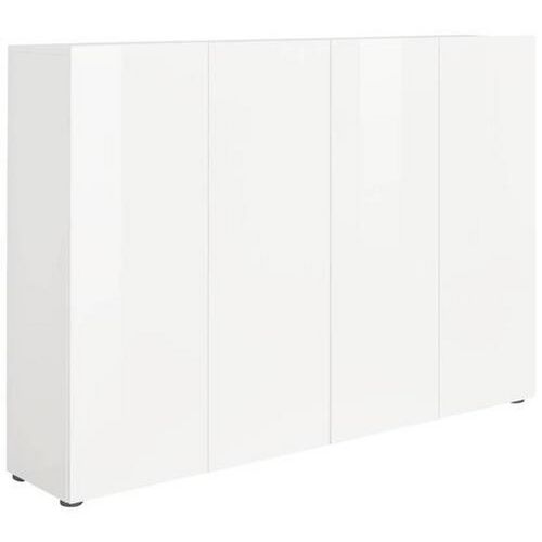 Schuhschrank , Weiß , Holzwerkstoff , 10 Fächer , 160x115x34 cm , erweiterbar, Typenauswahl, Beimöbel erhältlich , Garderobe, Schuhaufbewahrung,