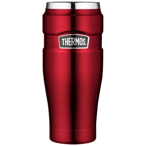 Thermos Thermobecher Stainless King , Rot , Metall, Kunststoff , 0,47 L , 19.8 cm , BPA-frei , doppelwandig, schlag- und bruchfest, abnehmbarer Deckel, hält warm, rostfrei, schadstofffrei , Kaffee & Tee, Tassen, Thermobecher