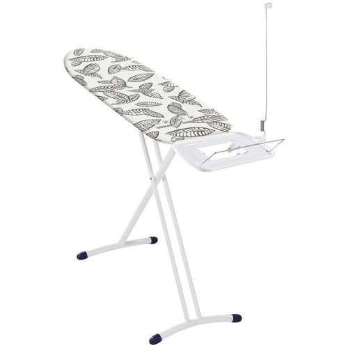 Leifheit Bügelbrett AIR Board Express M Solid , Schwarz, Weiß , Textil , 76 cm Schubladen , 38x120 cm , Kabelhalterung, Bügeleisenablage,