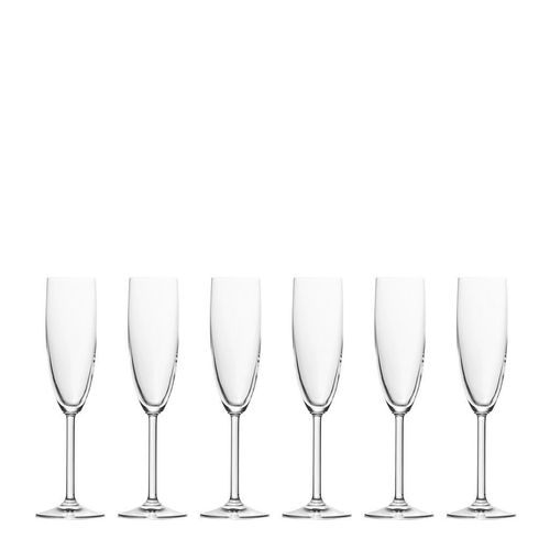 Leonardo Sektglas-Set , Klar , Glas , 6-teilig , 200 ml , 0.215 cm , Essen & Trinken, Gläser, Gläser-Sets