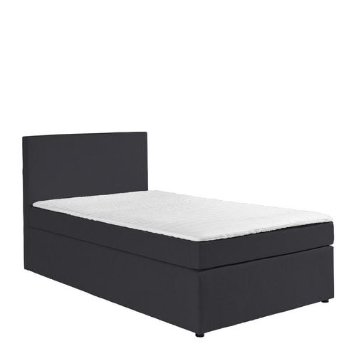 Carryhome Boxspringbett , Anthrazit , Textil , H2 , Höhe ca. 15 cm , 120x200 cm , Topper durchgehend , Kinder- & Jugendzimmer, Jugendmöbel,