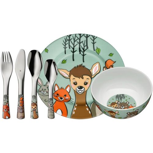 WMF Kinderbesteck , Edelstahl , Metall , 6-teilig , 25x10x40.5 cm , ergonomischer Griff , Füttern, Kinderbesteck