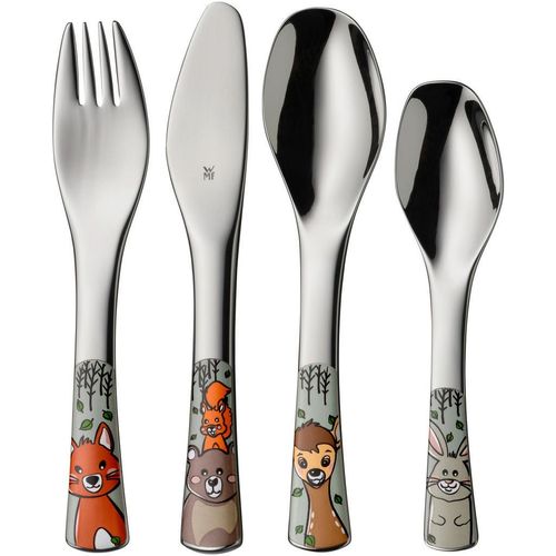 WMF Kinderbesteck , Edelstahl , Metall , 4-teilig , 15.5x2.5x21.3 cm , ergonomischer Griff, lebensmittelecht , Füttern, Kinderbesteck