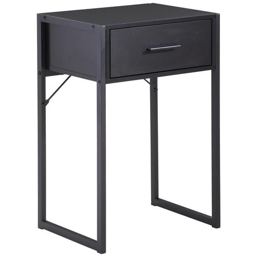 Livetastic Nachtschrank , Schwarz , Metall , 1 Schubladen , 41x60x30 cm , Schlafzimmer, Nachttische