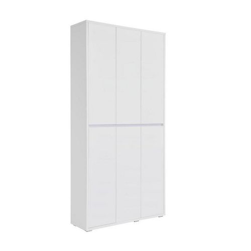 Xora Schuhschrank , Weiß , Holzwerkstoff , 20 Fächer , 100x210x34 cm , Typenauswahl , Garderobe, Schuhaufbewahrung, Schuhschränke