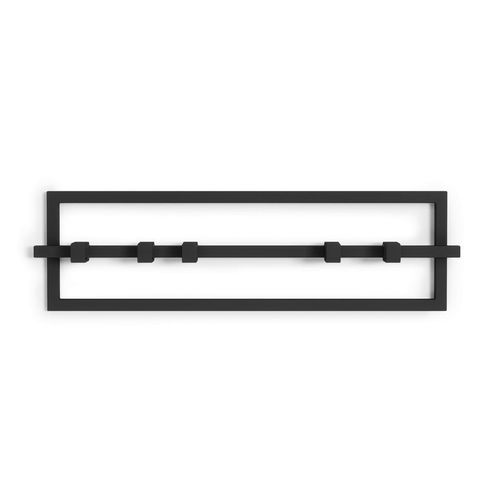 Umbra Wandgarderobe , Schwarz , Metall , 53x15x6 cm , Garderobe, Garderobenleisten & Garderobenhaken