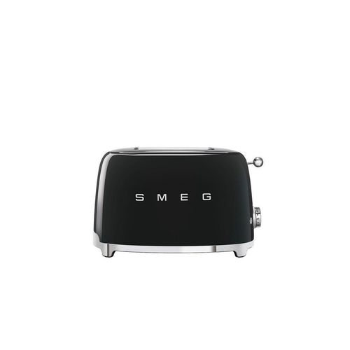 Smeg Toaster 50`s Style , Schwarz , Metall , 31x19.8x19.5 cm , Auftaufunktion, Aufwärmfunktion, automatische Broterhitzung, Zentrierung der