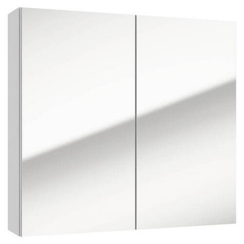 Mid.you Spiegelschrank , Weiß , Glas , 2 Fächer , 65x60x15 cm , Soft-Close-System , Badezimmer, Badezimmerspiegel, Spiegelschränke
