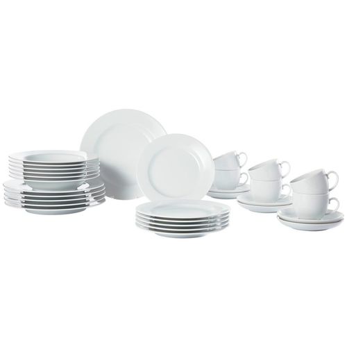 Seltmann Weiden Kombiservice Rondo , Weiß , Keramik , 30-teilig , Uni , 210 ml,210 ml , Essen & Trinken, Geschirr, Geschirr-Sets, Kombiservice