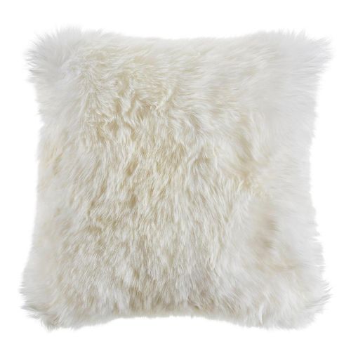 Esposa Kissenhülle Otago , Weiß , Textil, Fell , Uni , 40x40 cm , AZO-frei , Wohntextilien, Bezüge, Kissenbezüge