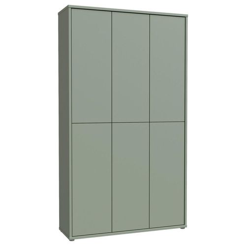 Xora Schuhschrank , Salbeigrün , Holzwerkstoff , 16 Fächer , 110x192x35 cm , Typenauswahl, stehend , Garderobe, Schuhaufbewahrung, Schuhschränke