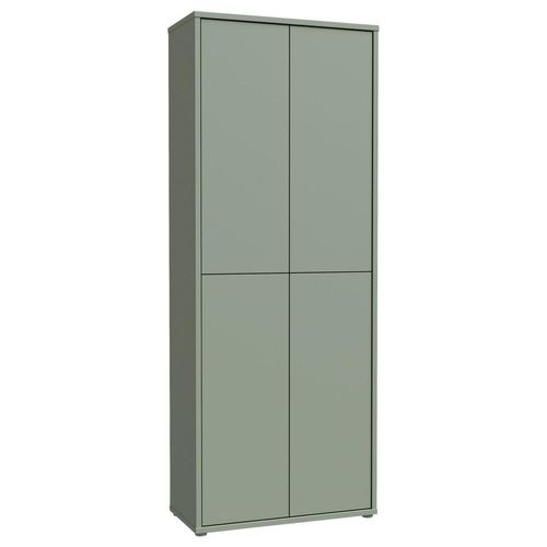 Xora Schuhschrank , Salbeigrün , Holzwerkstoff , 8 Fächer , 75x192x35 cm , Typenauswahl, stehend , Garderobe, Schuhaufbewahrung, Schuhschränke