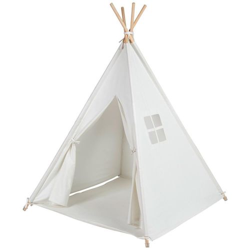 My Baby Lou Spielzelt Tipi Smile , Creme , Holz, Textil , Kiefer , massiv , 120x154x120 cm , Fsc, AZO-frei, EN 71 , Spielzeug, Spielzelte