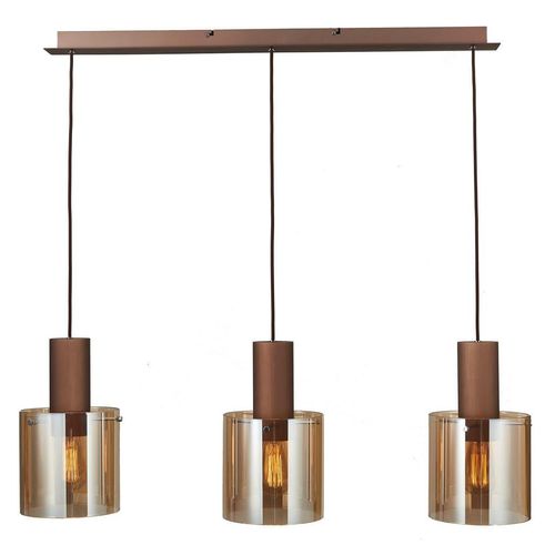 Dieter Knoll Hängeleuchte , Bernstein , Metall, Glas , 20x120x90 cm , Lampen & Leuchten, Innenbeleuchtung, Hängelampen, Esstischlampen