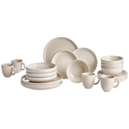 Blomus Kombiservice Canju , Beige , Keramik , 20-teilig , Essen & Trinken, Geschirr, Geschirr-Sets, Kombiservice