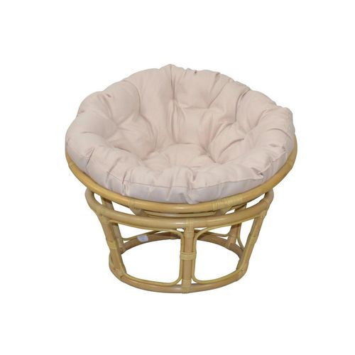 Mid.you Sessel , Beige , Holz , Rattan , massiv , Uni , Füllung: Vlies , 80x60x80 cm , Wohnzimmer, Sessel, Polstersessel