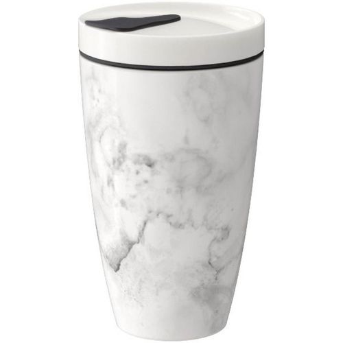 like.Villeroy & Boch Coffee-To-Go-Becher TO GO, TO Stay , Grau, Weiß , Kunststoff, Keramik , 0,35 L , Kaffee & Tee, Tassen, Thermobecher