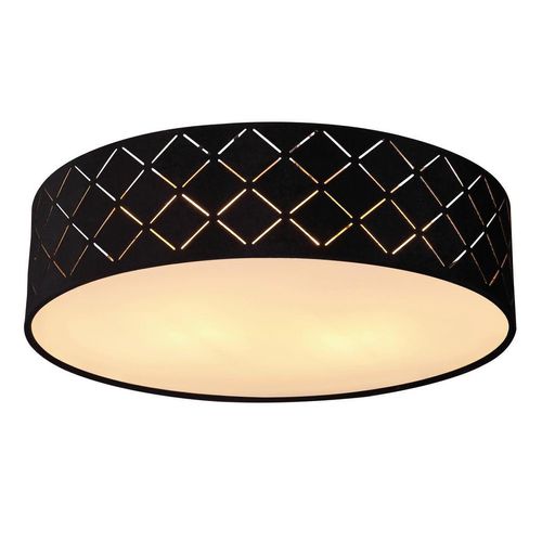 Globo Deckenleuchte Varios , Schwarz, Weiß, Gold , Metall, Kunststoff, Textil , 10 cm , Lampen & Leuchten, Innenbeleuchtung, Leuchten nach Räumen,